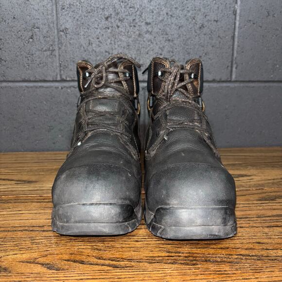 Timberland PRO 89697 Men’s 11W Steel Toe Pit Boss Work Boots Brown Leather - Picture 3 of 8